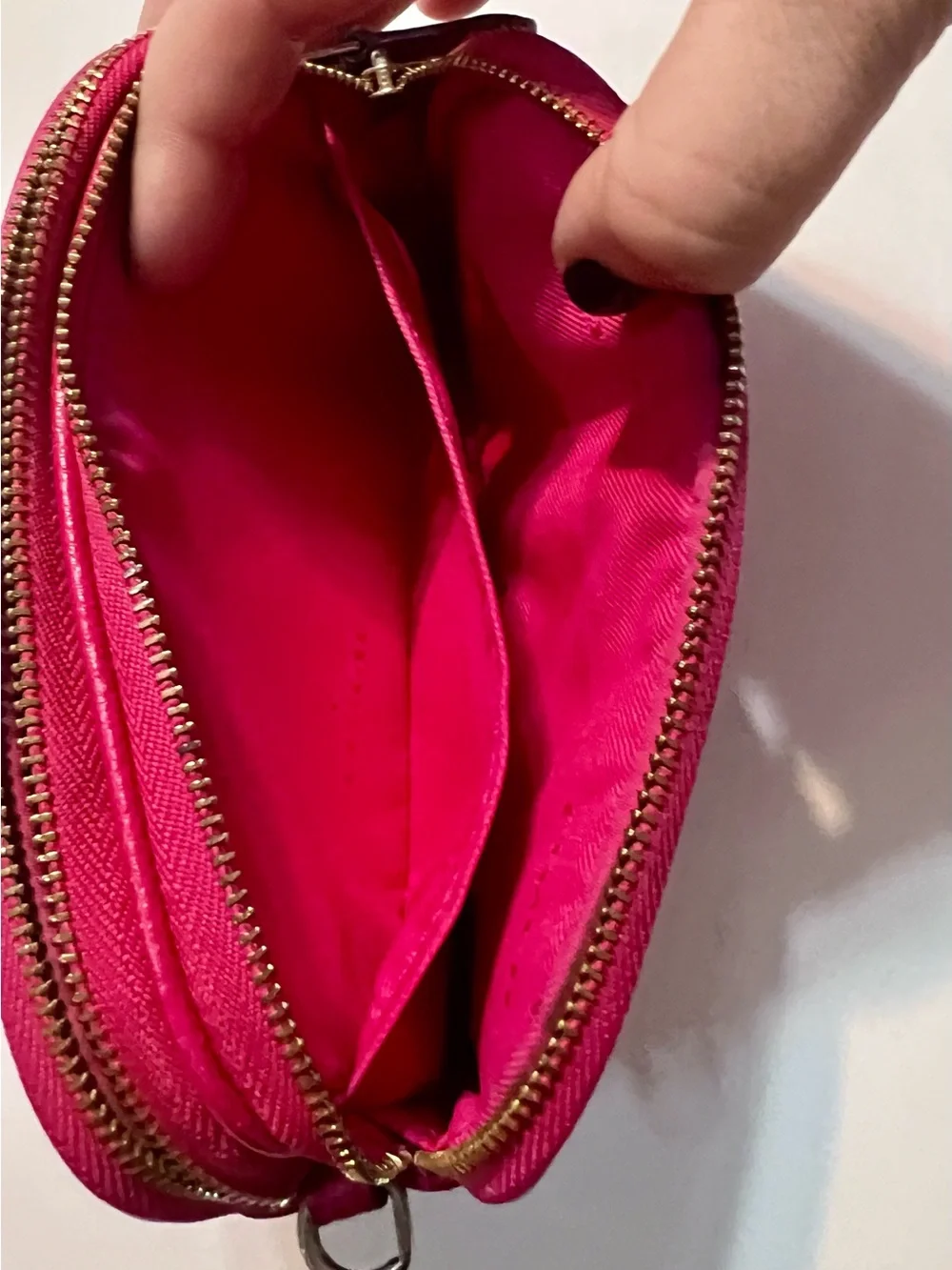 Genuine Coach Pink Leather Crossbody Bag with Pebbled Leather